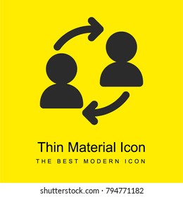 Connection bright yellow material minimal icon or logo design
