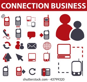 connection business signs. vector