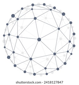 the connection of business team, the network of internet, web connected with the dot, the social media sign for communication