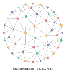 la conexión del equipo de negocios, la red de internet, la web conectada con el punto, la señal de los medios sociales para la comunicación