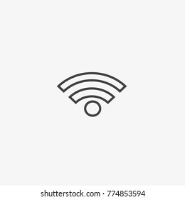 Connection button vector icon isolated on light grey background