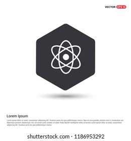 connection of cells molecule icon Hexa White Background icon template - Free vector icon