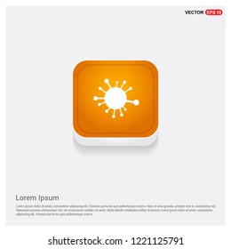 connection of cells molecule icon Orange Abstract Web Button - Free vector icon