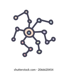 connection chart color vector doodle simple icon