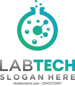 Connection Chemical flask icon Thin line flat illustration