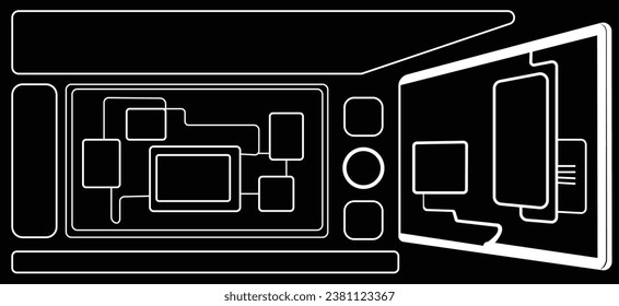 Connection circuit board blank design for background