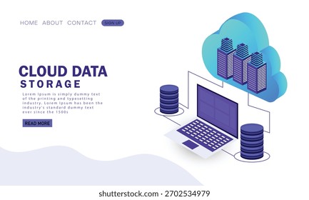 Connection with Cloud data storage concept