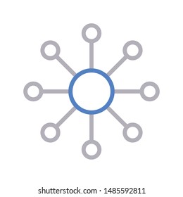 connection colour line vector icon