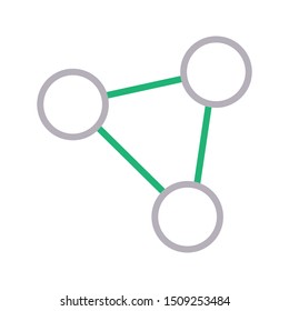 connection colour line vector icon