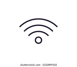 Connection and communication concept. Modern outline sign for web sites, apps, adverts, shops, banners. Editable stroke. Vector line icon of internet connection 