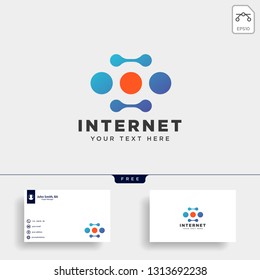 connection communication creative logo template vector illustration