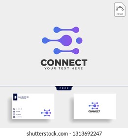 connection communication creative logo template vector illustration