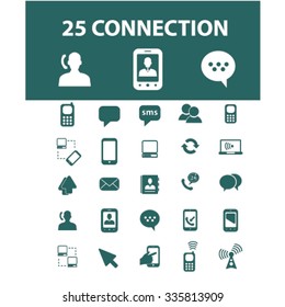 connection, communication, link, internet, online, phone, computer network, hosting, system administration, router, laptop, tower, antenna, equipment, lan, broadcasting, technology icons, signs vector