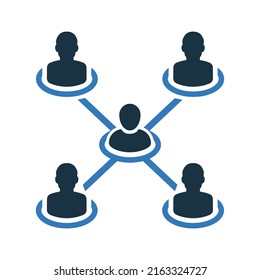Connection, communication, social ring icon. Simple editable vector illustration.