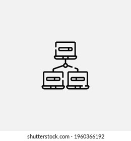 Connection of computers icon sign vector,Symbol, logo illustration for web and mobile