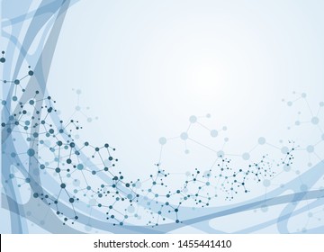 connection concept dna molecule structure Science digital backgrounds vector illustration used in medicine and business