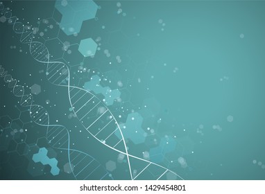 connection concept of fluorescence molecules and DNA is used in medicine and business.