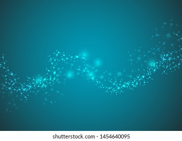 connection concept of fluorescence molecules and DNA is used in medicine and business