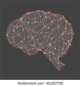 Connection concept of the human brain, vector
