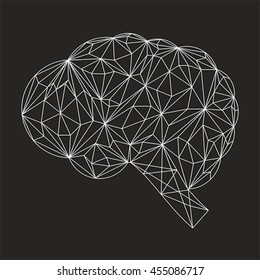 Connection concept of the human brain, vector