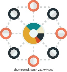 ilustración de concepto de conexión con estilo mínimo aislado en segundo plano