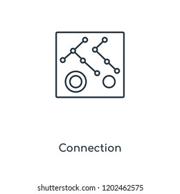Connection concept line icon. Linear Connection concept outline symbol design. This simple element illustration can be used for web and mobile UI/UX.