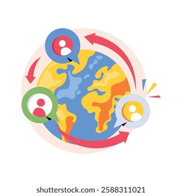 Connection Concepts Style illustrations. EPS 10 File stock illustration