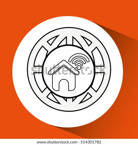 connection concetp globe home wifi vector illustration eps 10