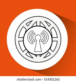 connection concetp globe symbol wifi vector illustration eps 10