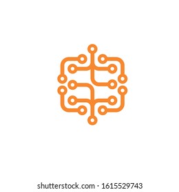 connection data logo design vector template sign