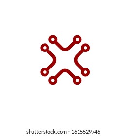 connection data logo design vector template sign