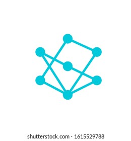 connection data logo design vector template sign