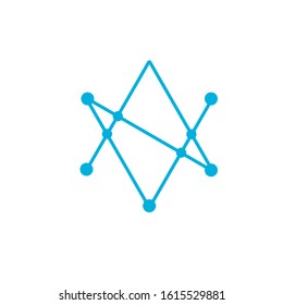 connection data logo design vector template sign