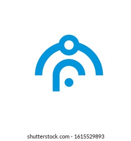 connection data logo design vector template sign