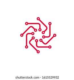 connection data logo design vector template sign