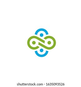 connection data logo modern sign template