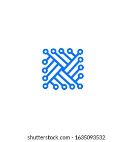 connection data logo modern sign template