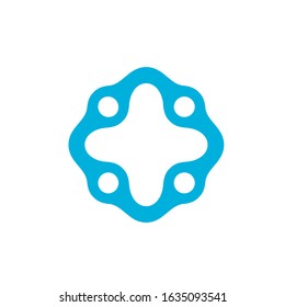 connection data logo modern sign template