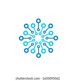 connection data logo modern sign template