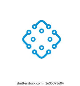 connection data logo modern sign template