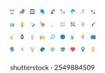 Connection and data share, online cloud service, multimedia color icon set. Antenna and wifi to connect mobile device to network, transfer music, video and sound file flat elements vector illustration