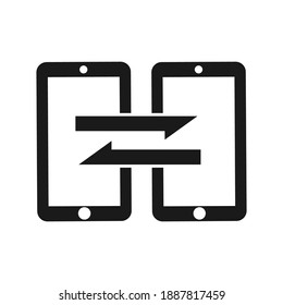 Connection data synchronization icon , icon flat style in trendy design isolated. Vector illustration color editable isolated on blank background. Eps 10.