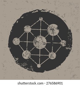 Connection design on grunge background,grunge vector