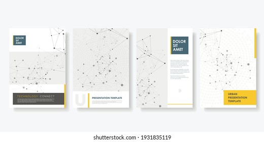 Cartel de diseño de conexión. Diseño del folleto educativo. Vector de elemento gráfico. Concepto de tecnología de la ciencia digital