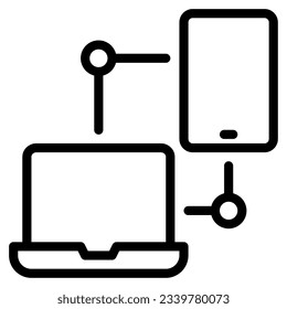 Connection Device Icon can be used for uiux, infographic, etc