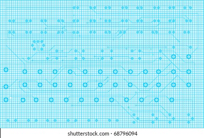 Connection diagram for an electric circuit board. From a real project on electronics.