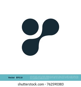 Connection Dots Icon Vector Logo Template Illustration Design. Vector EPS 10.