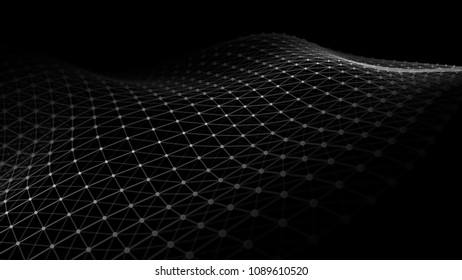 Connection dots and lines. Technology background. Abstract polygonal background. Network concept.
