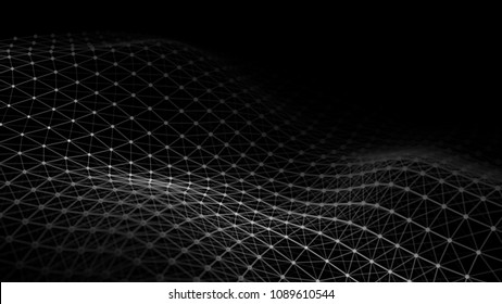 Connection dots and lines. Technology background. Abstract polygonal background. Network concept.