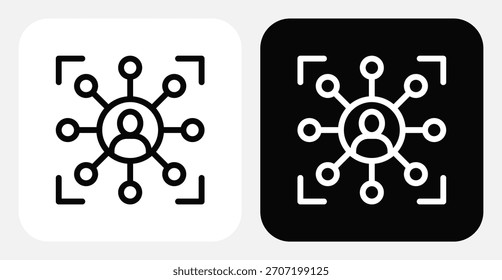 Anschluss Dual Monochrom-Symbolsatz